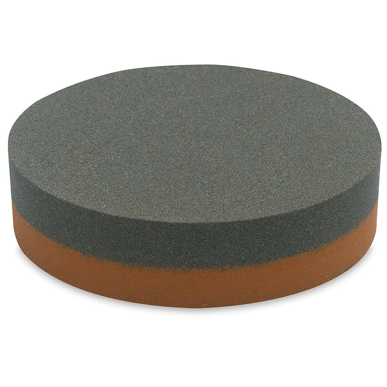Double-Sided India Sharpening Stone - Medium/Fine Grit, 4" Diameter x 1",